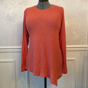 Coral Asymmetric Hem Sweater